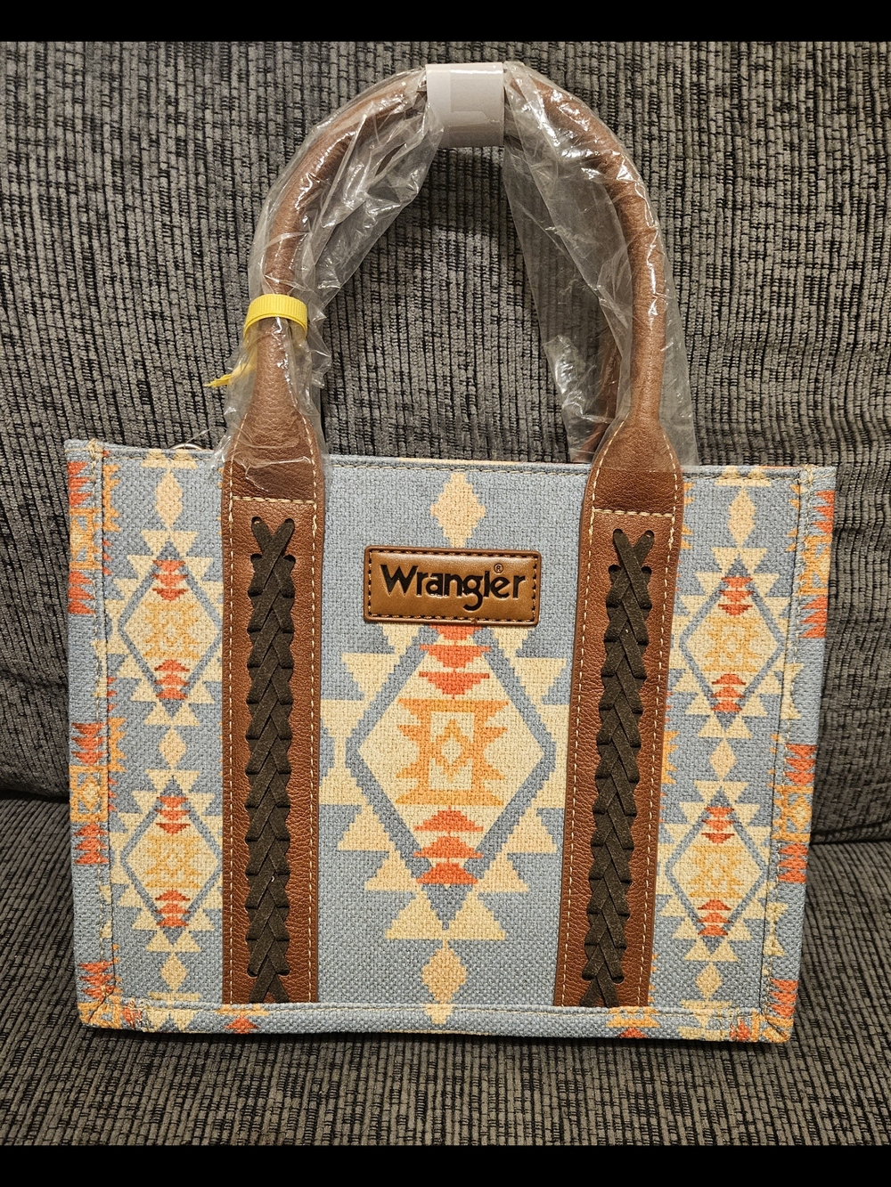 Wrangler Blue & Tan Southwestern Tote Bag